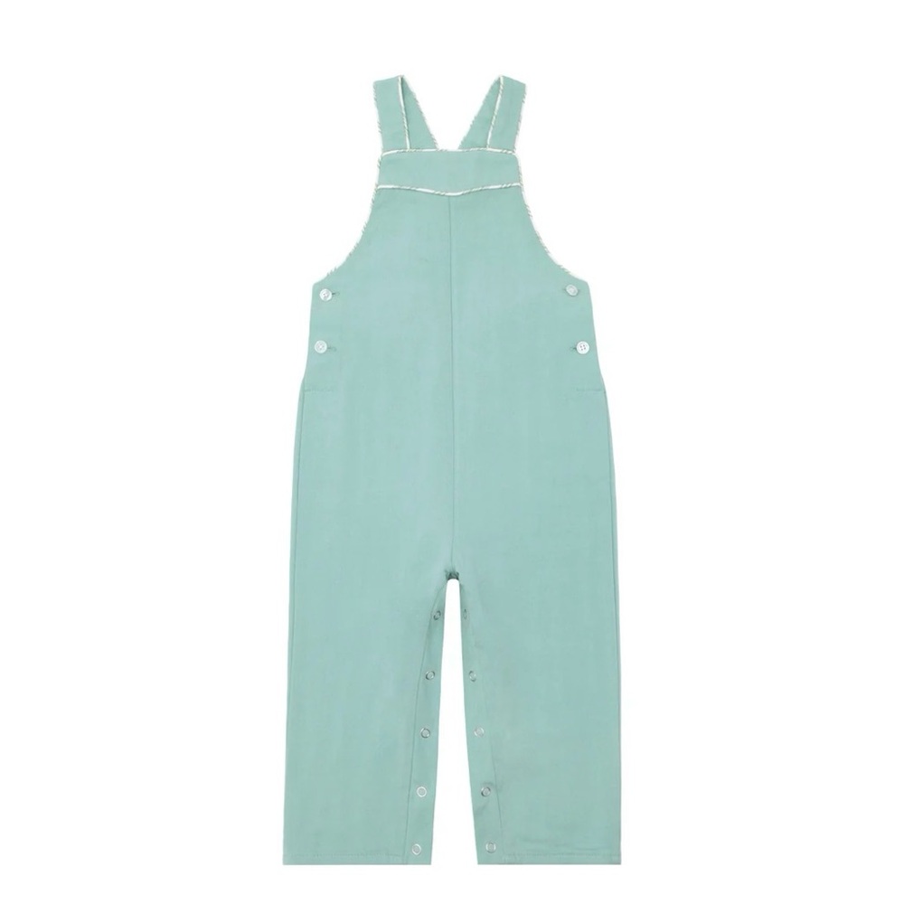 Minnow Baby Sea Blue Long Overall, NWT, size 18-24m.  Sold out on site!